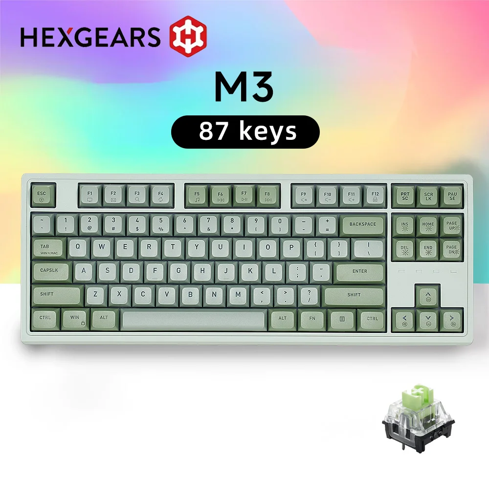 

Hexgears M3 mechanical keyboard game customization esports GASKET structure full key hot swappable Kaihua shaft