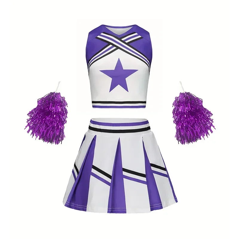 Children Competition Cheerleaders Girl School Team Uniforms KidS Kid Performance Costume Sets Girls Class Suit Girl School Suits