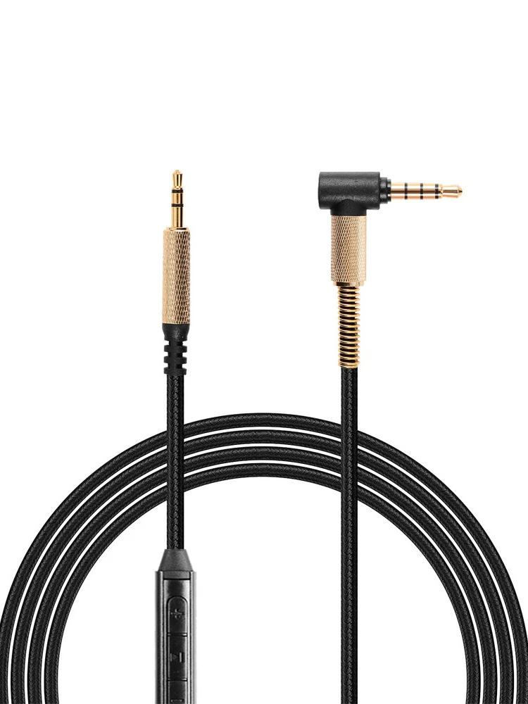 Кабель для Philips Fidelio X2HR L2 SHP9600 SHP9500 B&OH3 H6 H8 w800BTAudio Кабель Aux Wire с универсальным пультом для микрофона