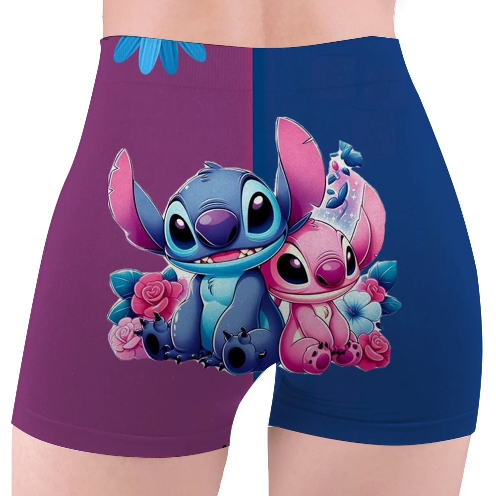 Stitch Angel High Waist and Hip Yoga Short Ladies Lift Fitness Workout Gym Pants