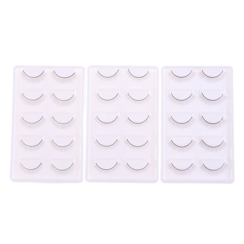 Extensions de cils pour la pratique, fournitures de formation, bande de faux cils, outil de maquillage de beauté, 5 paires