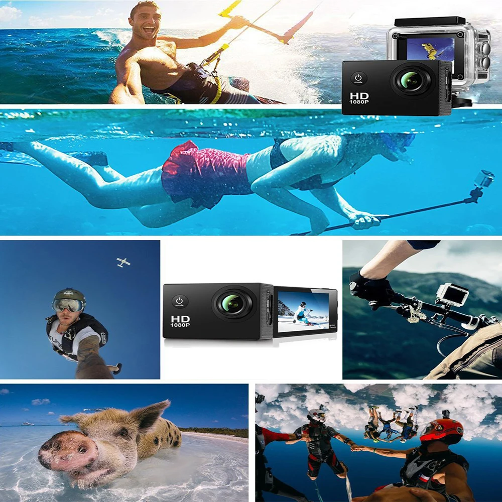 Underwater Waterproof Sports Camera Multifunctional Outdoor Riding Sports DV Skiing Diving Action Camera Video Camera For Helmet