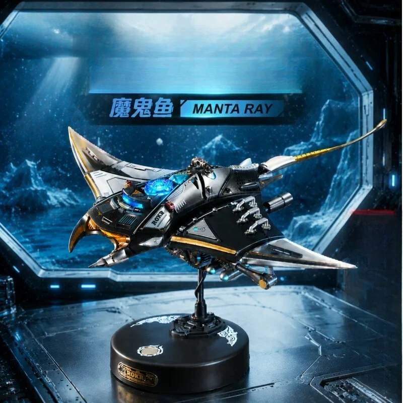 apply to Mechanical Devil Fish Mech Building Blocks, 3D Stereo Handmade DIY Assembly Metal Model Kit