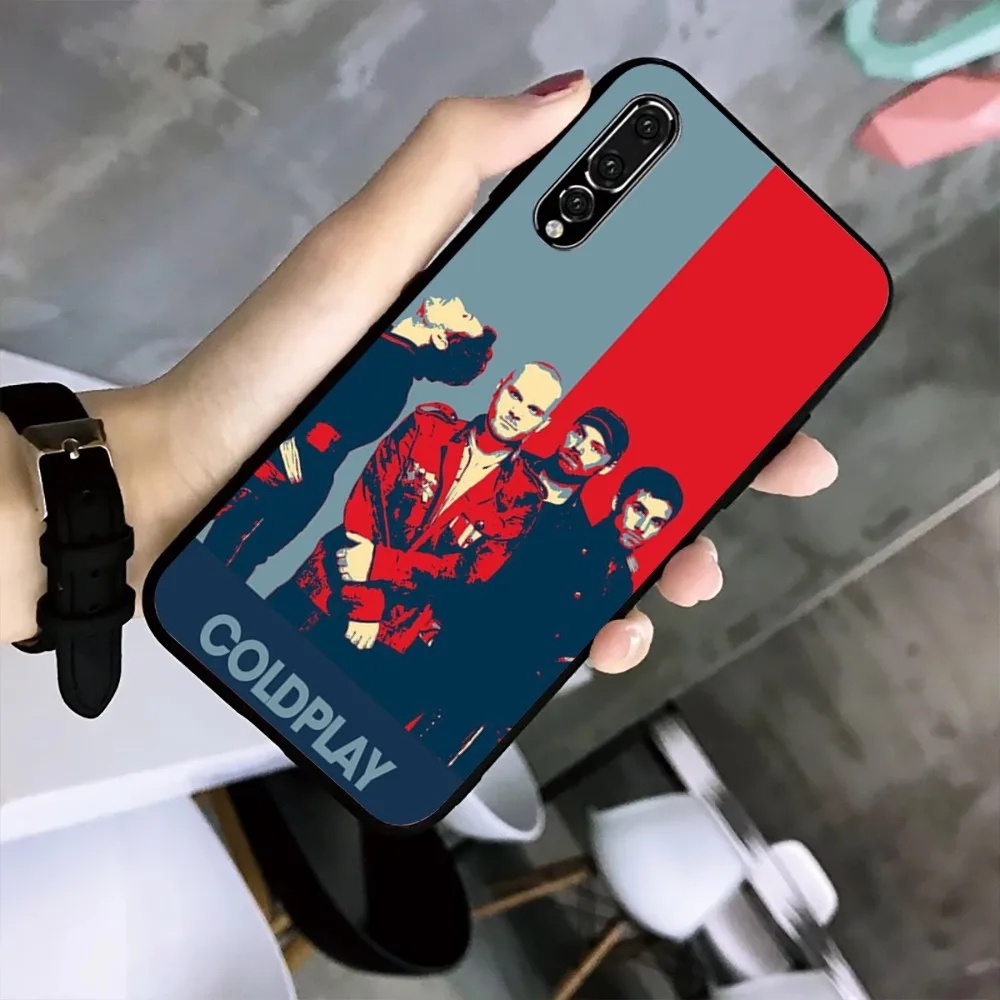 Etui na telefon British Rock C-Coldplay-y Band do Huawei Mate P10 P20 P30 P40 P50 Smart Z Honor 50 60 70 Pro Lite Black Case