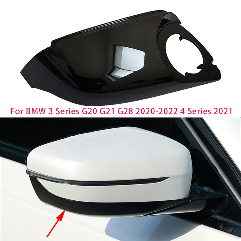 For BMW 3 Series G20 G21 G28  4 Series Auto Left Right Black Mirror Bottom Lower Holder Cover for Car Exterior Accessories