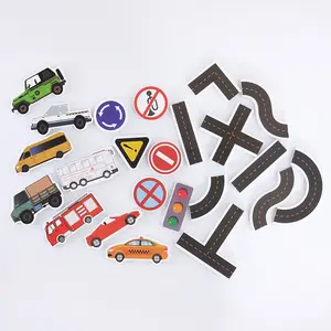 23 Pieces Bath Water Toy Sticky Wall City Traffic Car Road Rail Puzzle Vinyl 0-3y 3-6y 6-12y 12 + Y 14 + Y Bath Characteristics 8 MAIN SALES WASH DETHERS - №2