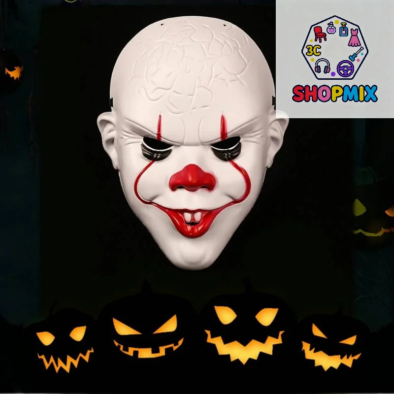 

1 шт., забавная вечерние маска Джокера, маски из ПВХ, клоун, Хэллоуин, косплей, реквизит для моделирования фильма, украшение «сделай сам»