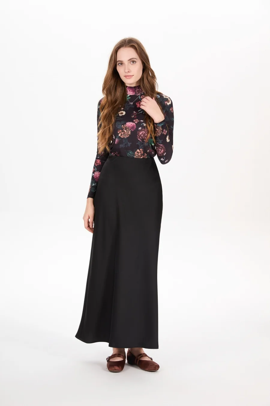 AS AW25 femme vêtements classique haute qualité jupe en Satin taille réglable jupe toutes saisons