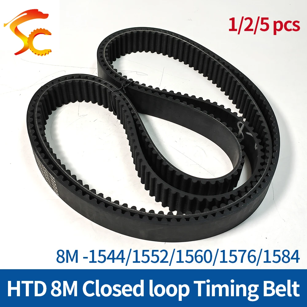 

High-Quality 8M Circular Arc tooth Belt Length 1544/1552/1560/1576/1584mm Width 20/25/30/40mm Closed loop Timing Belt