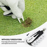 PGM Golf Tees Rack with 12pcs Tees Green Fork and Pencil Portable Golf Accessory Storage Device TC001 4
