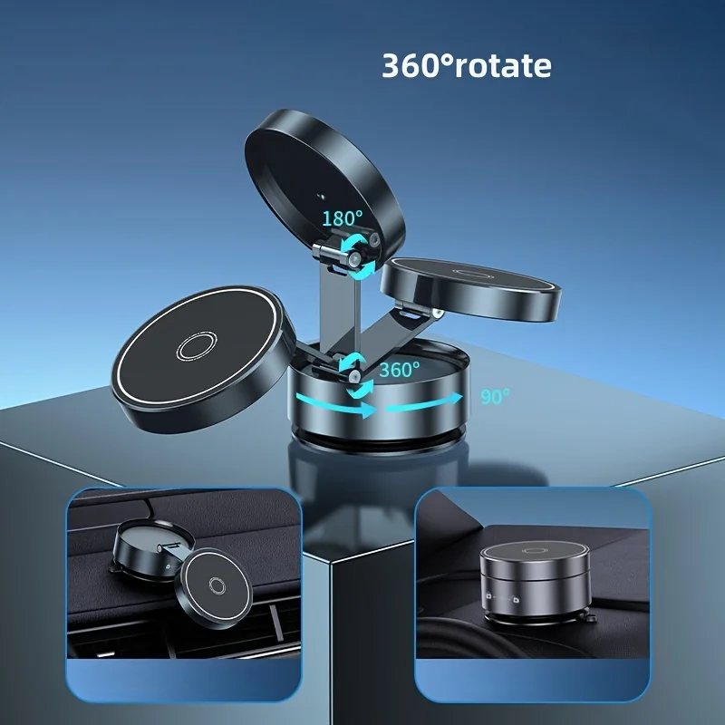 360° Rotatable Aluminum Alloy Car Phone Holder,Wall Mount,Waterproof,Compatible with Auto,Multi-Scene Use Vehicle Dashboard