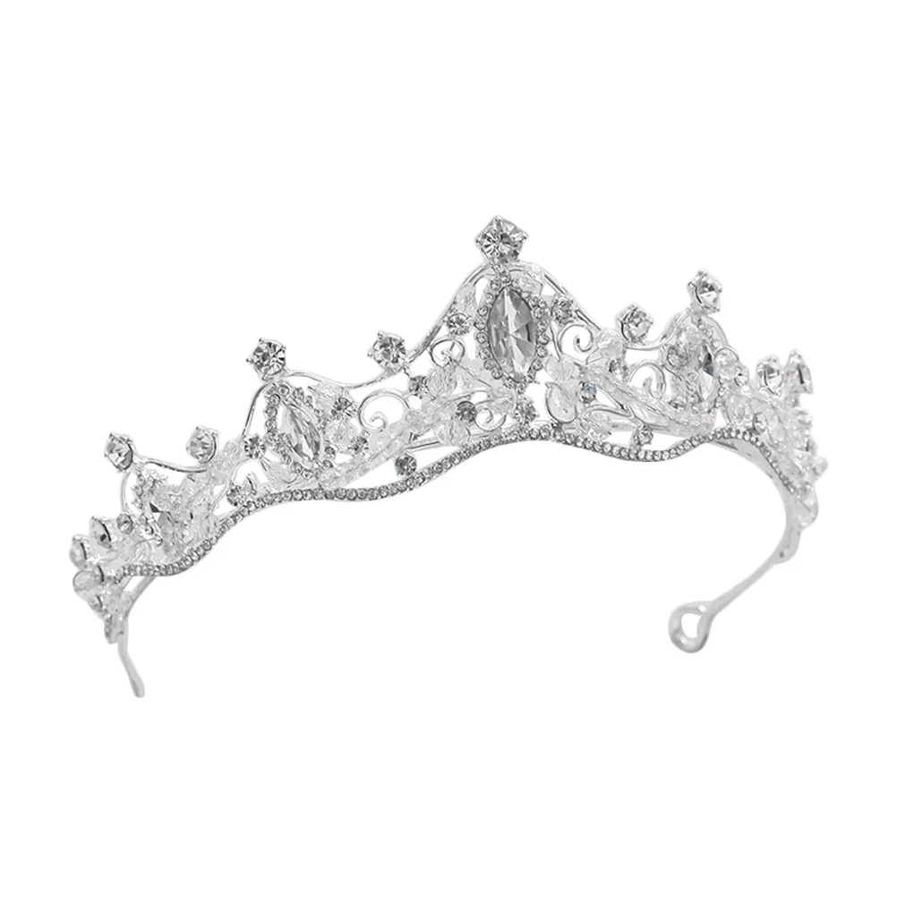 

Elegant Crystal Bridal Tiara Lightweight Women Wedding Headpiece Crown Hair Accessories Banquet Parties Hairstyle Tool