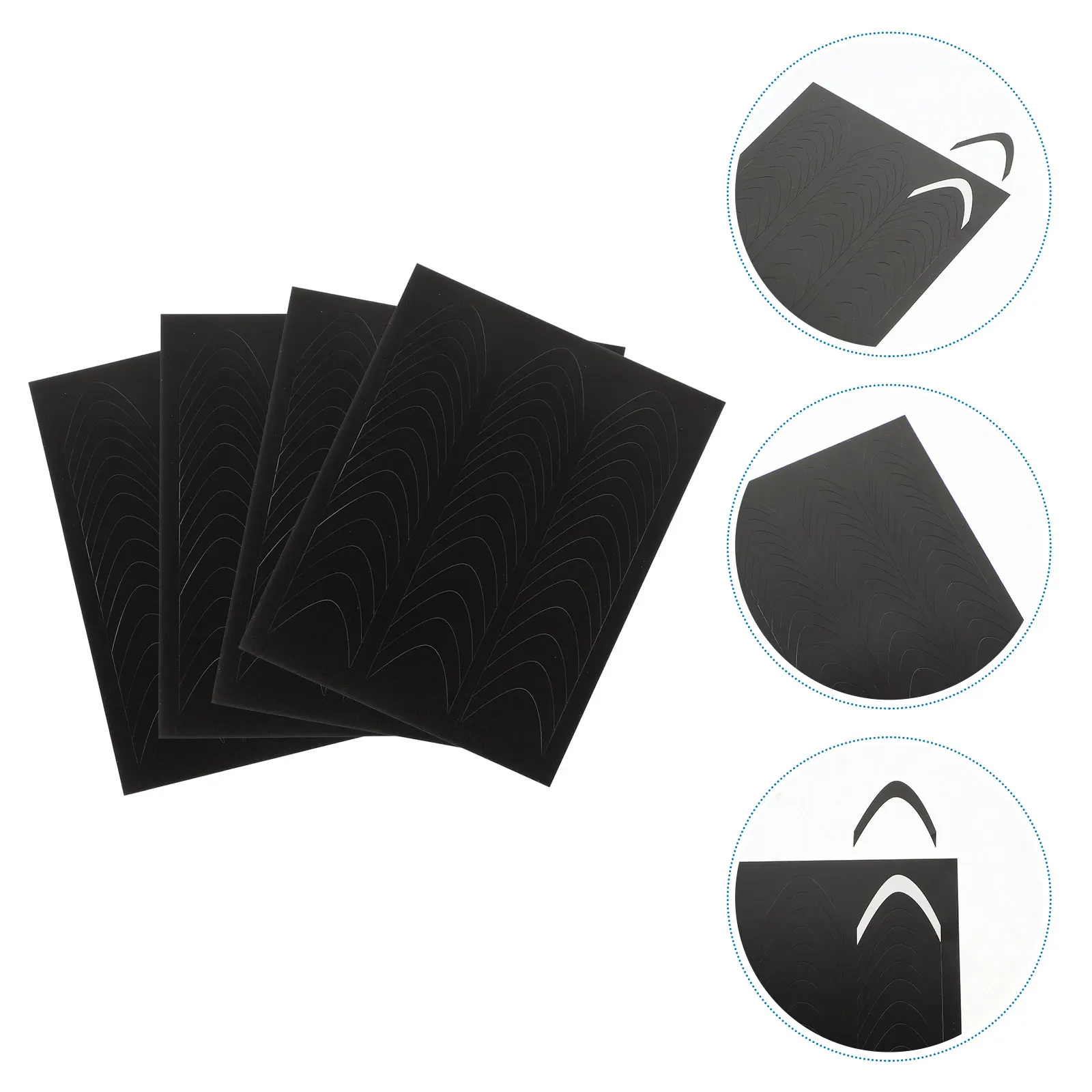 

4Sheets FrenchManicureStickers BlackTipGuides NailArtPatches DIYTools Decals FrenchNailStickers ManicureSupplies