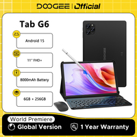 DOOGEE Tab G6 2 IN 1 Tablet Android 15 Dual Speakers 11'' Screen 30GB RAM(6GB+24GB) 256GB 8000mAh Battery Widevine L1 Smart Pad
