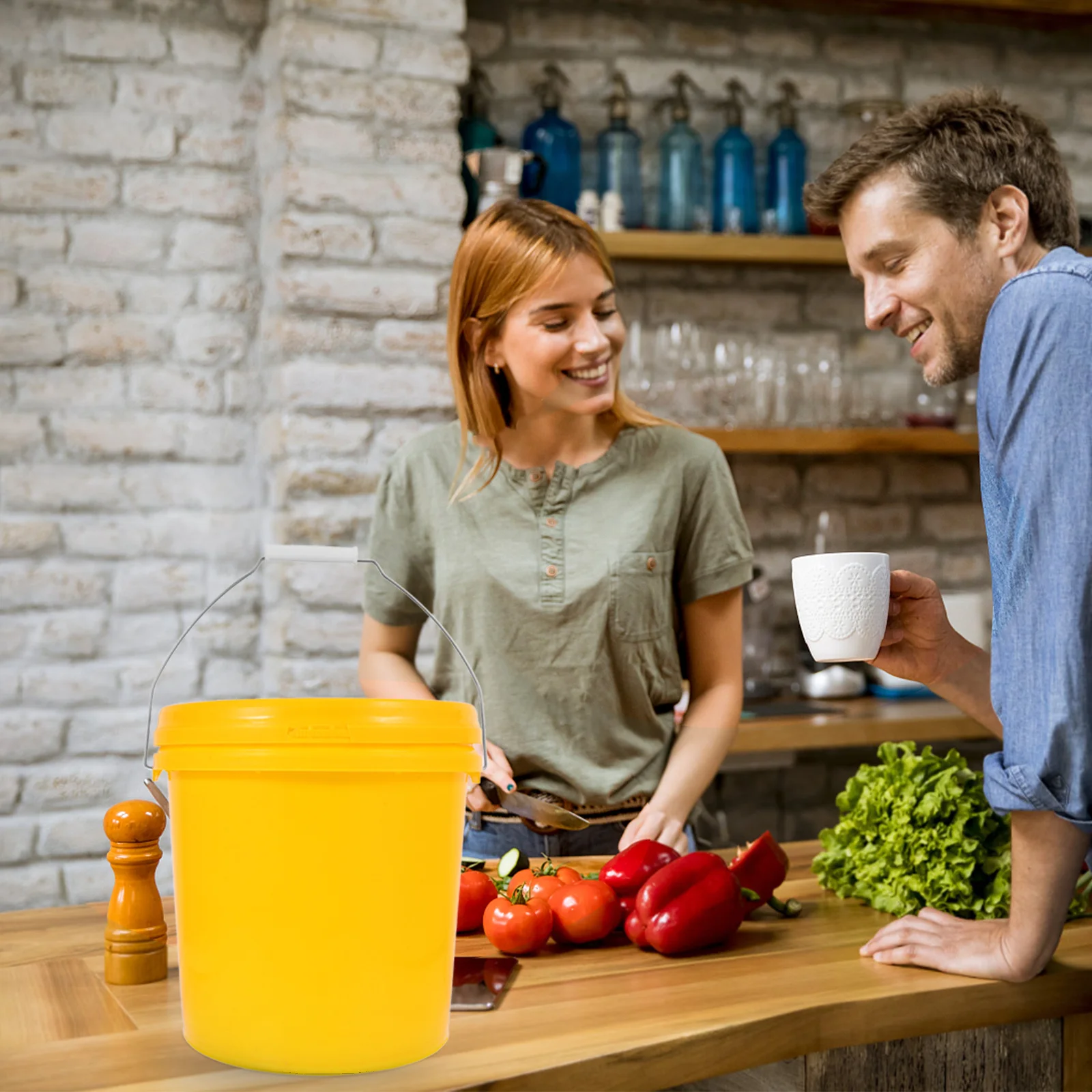 

10L Food Grade Fermenting Bucket Airtight Lid Handle For Wine Yogurt Pickles Brewing Container Fermentation Vessel Plastic