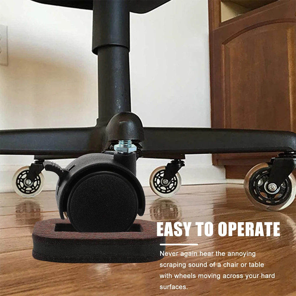 

10Pcs Chair Caster Cups Felt Furniture Feet Pads Non-Slip Floor Protectors for Hardwood Floors Furniture Stoppers Anti-Scratch