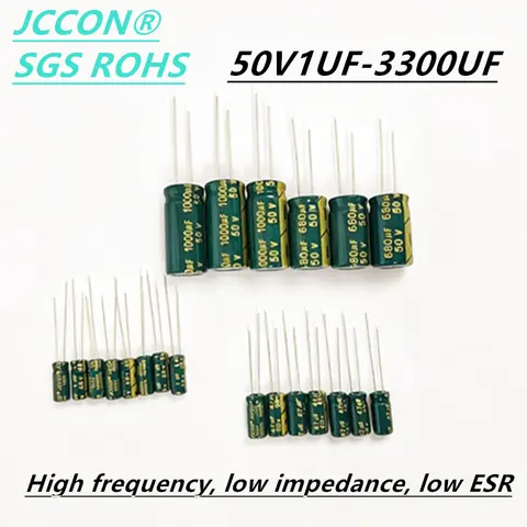 5-50PCS JCCON 50V 1 2.2 4.7 10 22 47 220 330 470 680 1000 2200 3300 4700 6800 uF High frequency low ESR capacitor