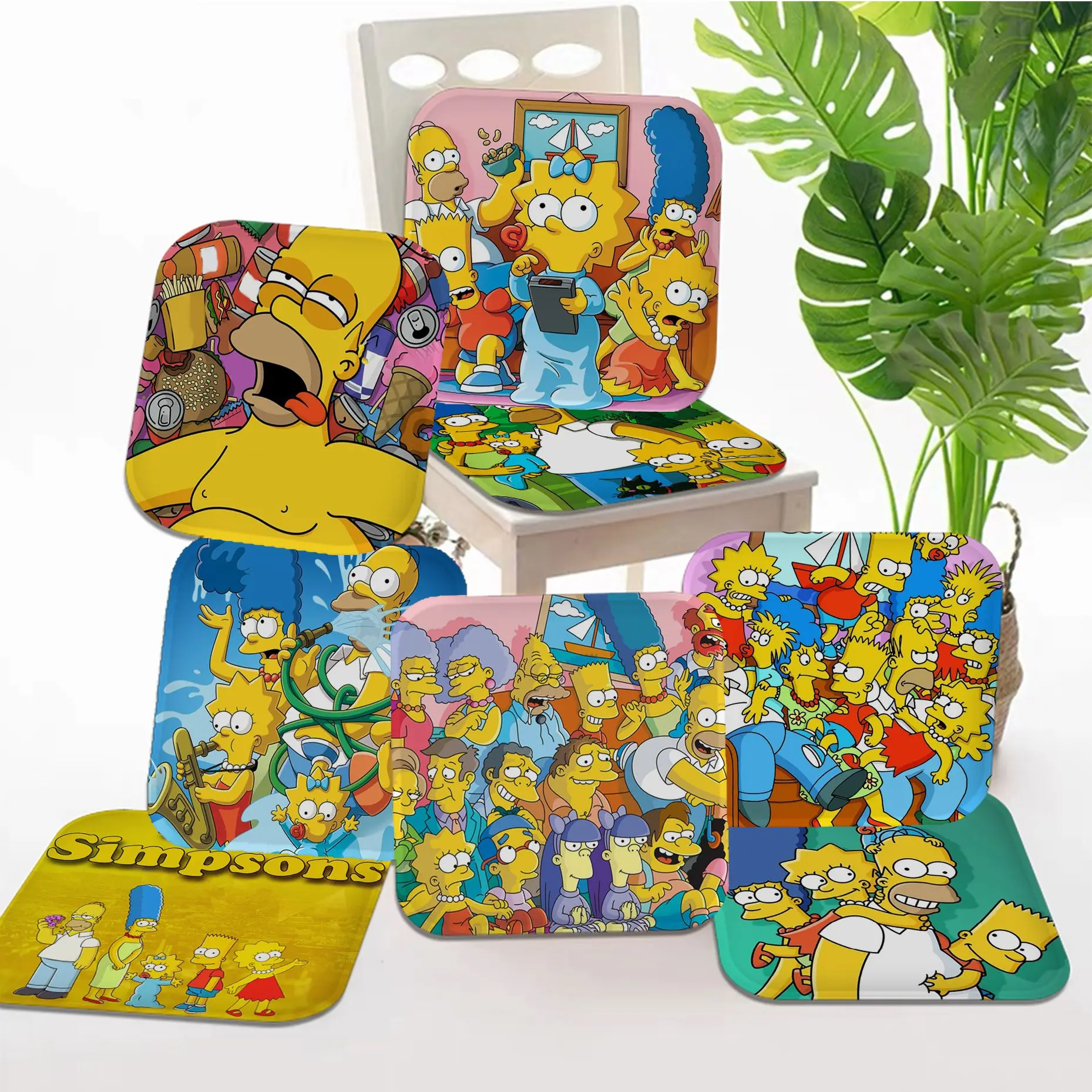 Anime Funny The S-Simpsons Cushion Mat European Chair Mat Soft Pad Seat Cushion For Dining Patio Home Office Indoor Outdoor