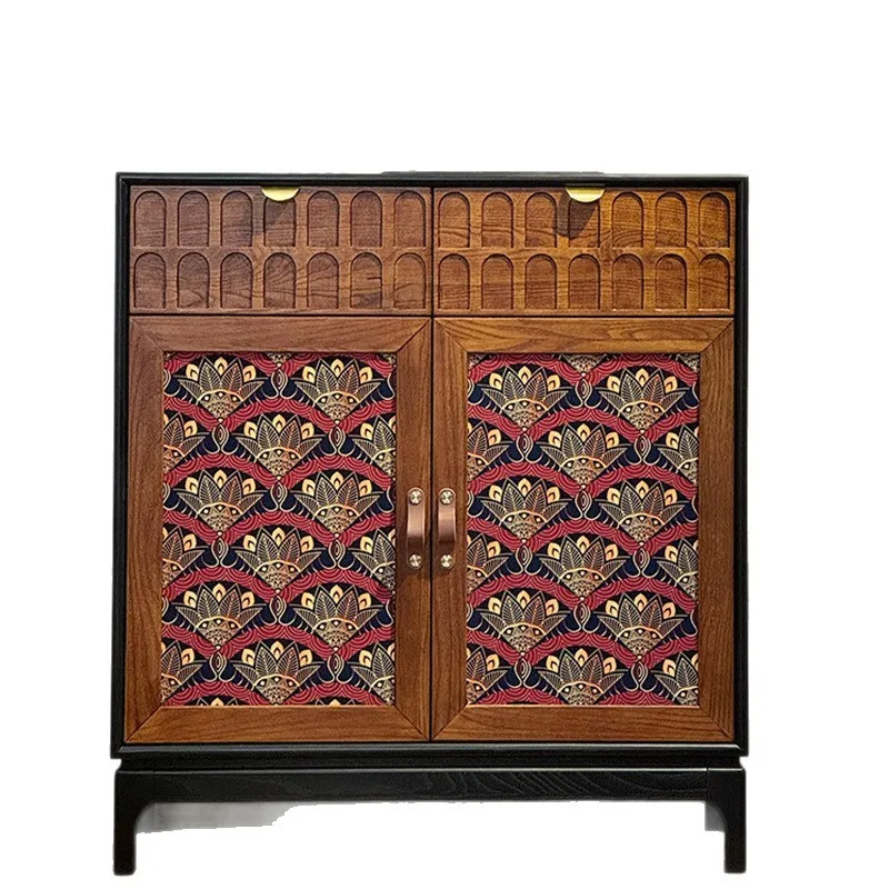 Double color bucket cabinet antique locker small apartment living room storage cabinet