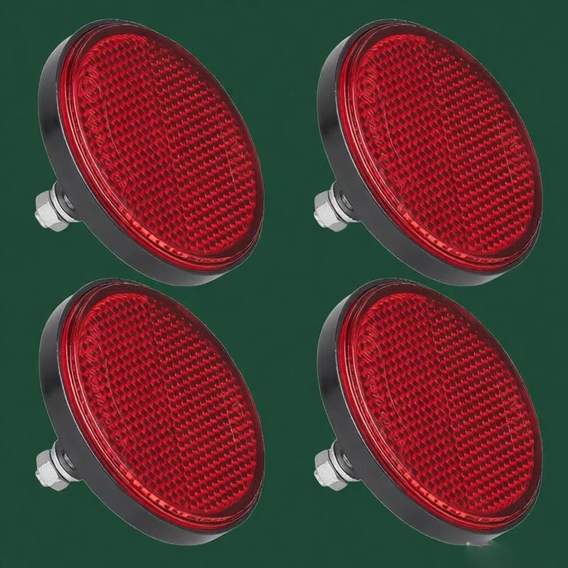 

4 шт. 60-мм красные круглые зеркала заднего вида для прицепов с креплением на винтах для грузовиков, автодомов, легковых автомобилей, аксессуары для обеспечения безопасности