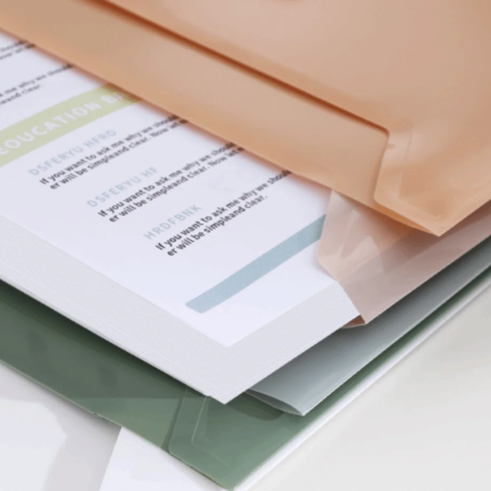 

5 Layers A4 File Folder Storage Bag Large Capacity Waterproof Portable Documents Bag Stationery Thickened Plastic File Organizer