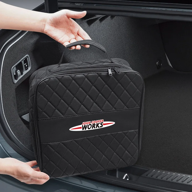 

Car Storage Bag Leather Organizer Case For Mini Cooper One JCW F54 F55 F56 F57 F60 Car Rechargeable Gun Storage Box Accessories