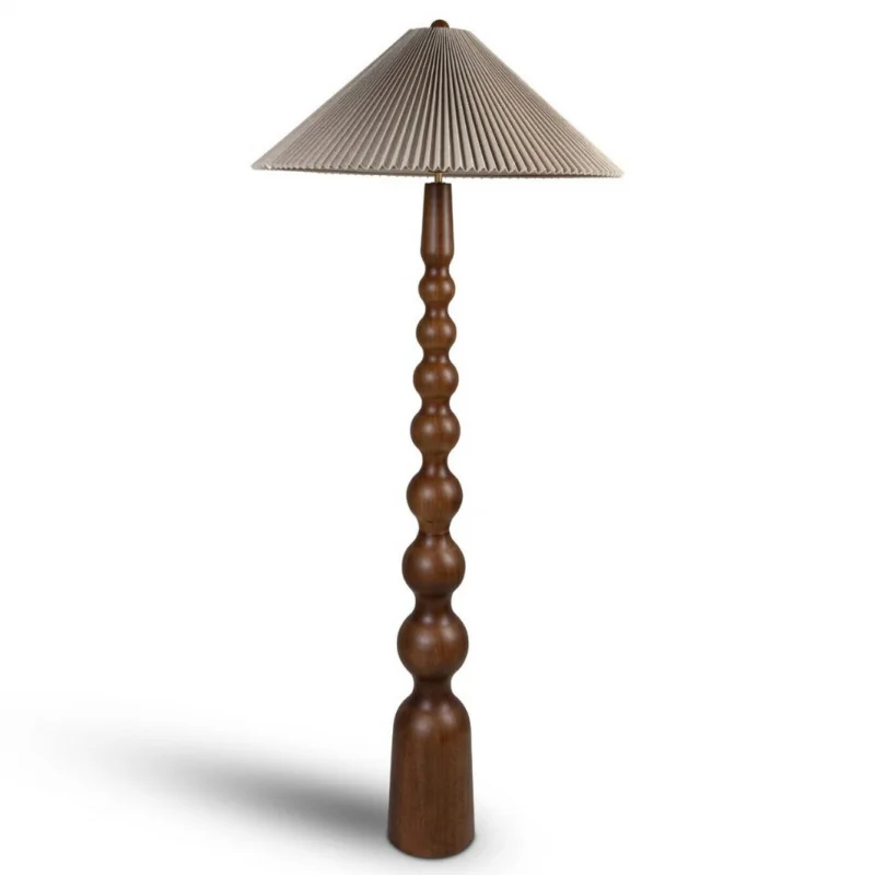 

Living room bedroom floor lamp bamboo retro Wabi-Sabi style antique standing lamp by the bed