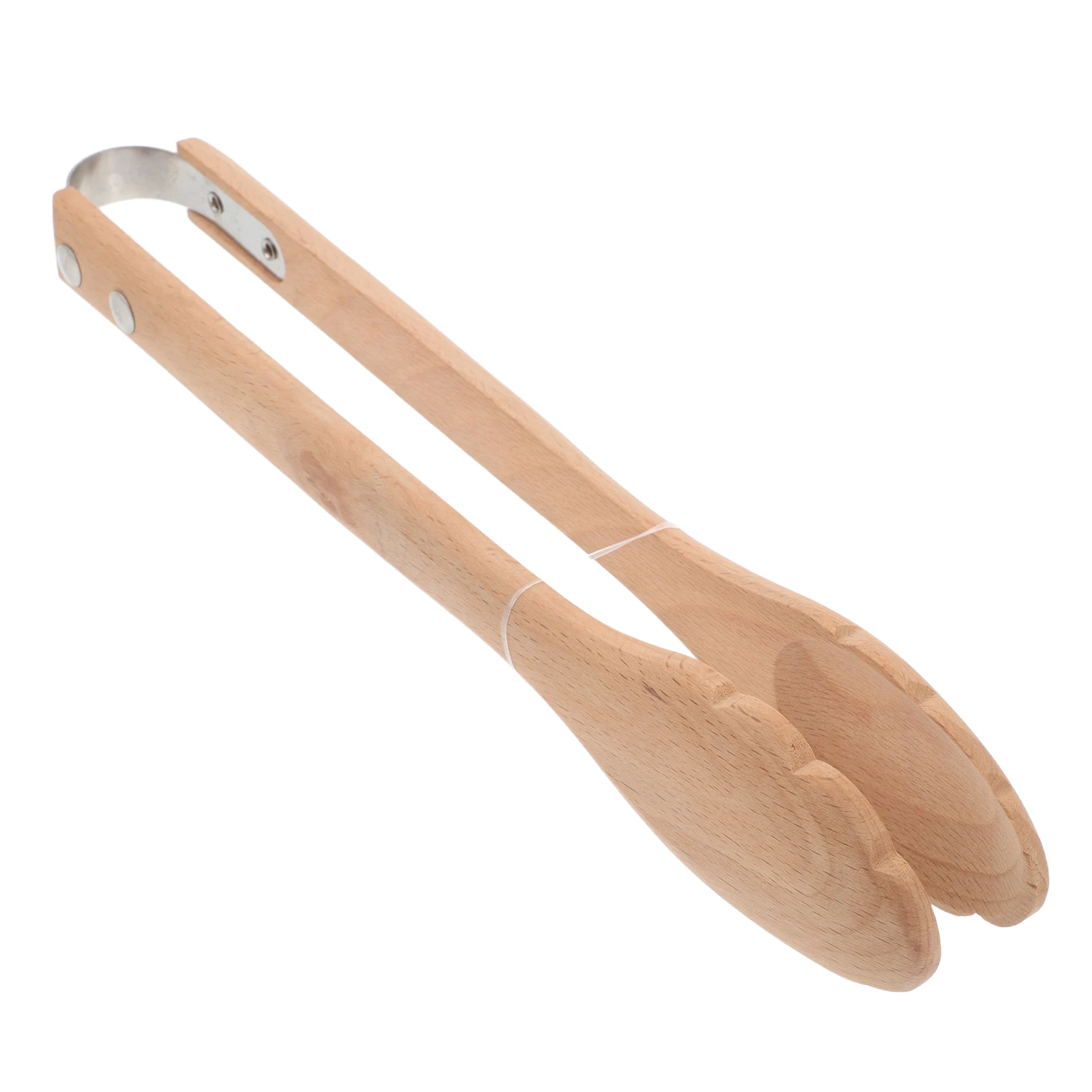 

1pcs Wooden Serving Tongs Natural Cooking Tool For Salad Bread Bbq Grill Food Handling Appetizer Spaghetti Steak