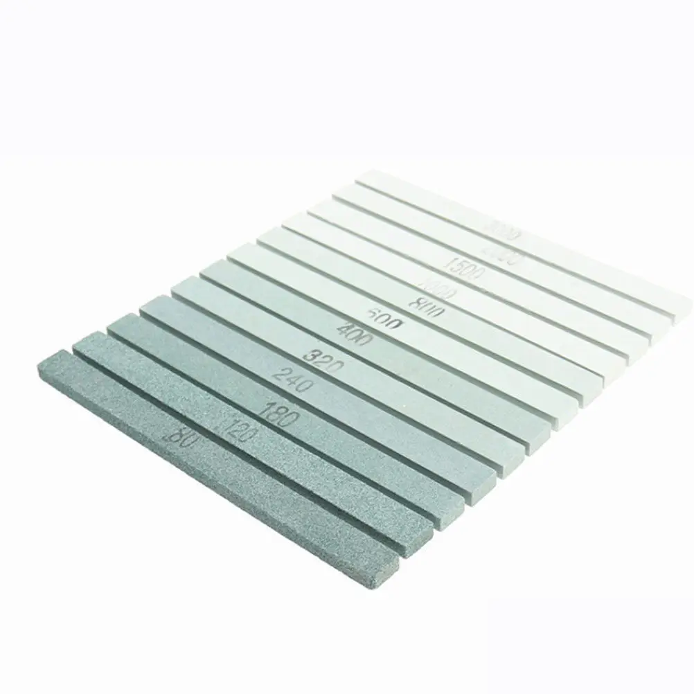 12Pcs Whetstone Polishing Stone Effective Carborundum Sharpener for Jade Agate Grinding Polishing Bowlder Sharpener