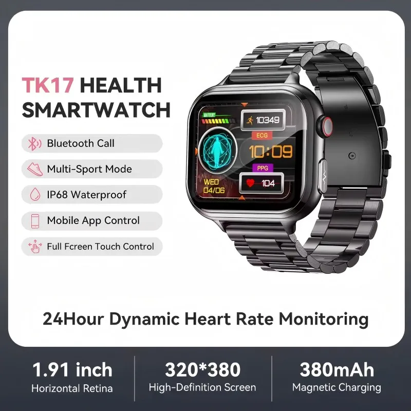 

ECG+PPG Healthy Smart Watch Nursing Grade Smartwatch AMOLED HD Screen Blood Lipid Uric Acid Health Monitor for HUAWEI XIAOMI