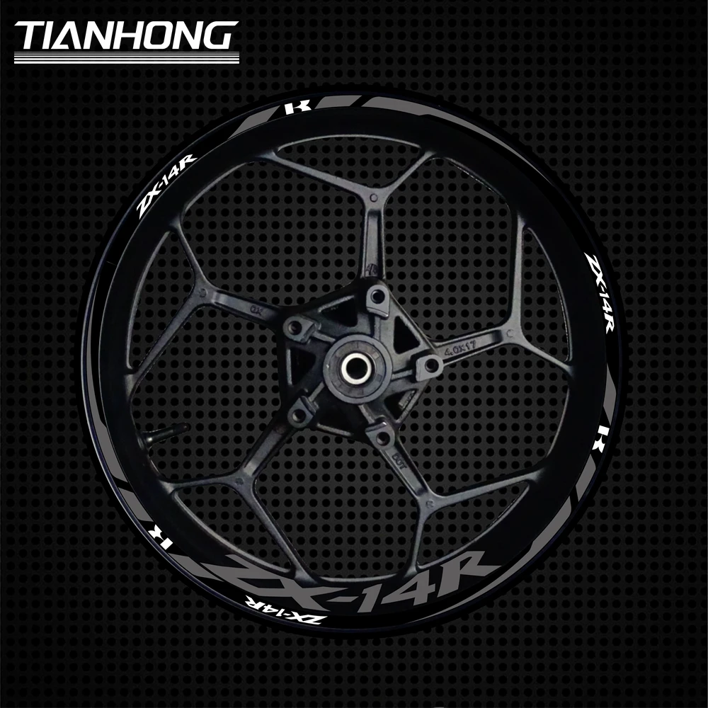 

Applicable Motorcycle Locomotive ZX-10R ZX-14R Wheel Hub Personality Modified Car Rim Steel Ring Waterproof Reflective Stickers