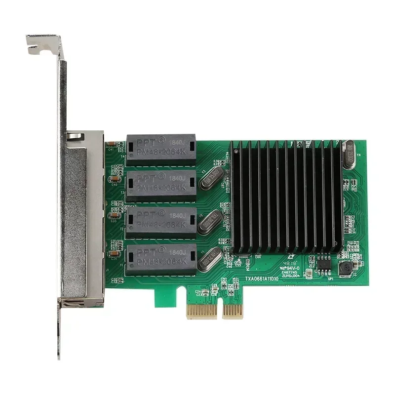 Placa de rede gigabit completa de 4 portas PCIe 1X para porta de rede de servidor de 4 portas EXSI agraciamento sem medo roteamento suave 8111H