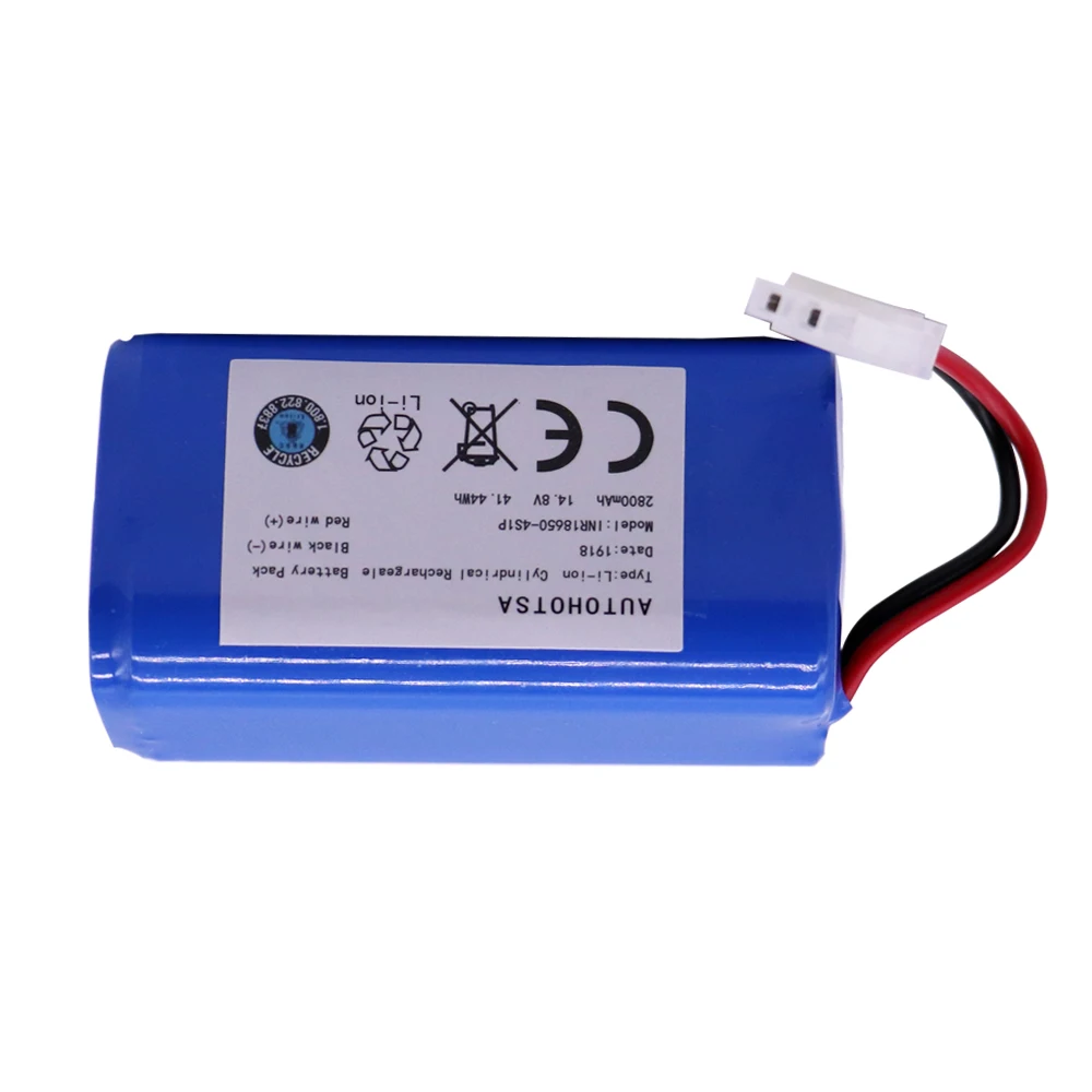 14.8V 2800mAh Rechargeable Lipo battery 18650 For robotic vacuum cleaner accessories for Chuwi ilife A4 A4s A6 ILIFE Battery 2S