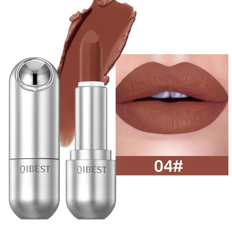 Waterproof Nude Matte Lipstick Non-stick Velvet Lips Liner Pencil Woman Makeup Velvet Rose Red Brown Lip Nude Lasting Lipstick