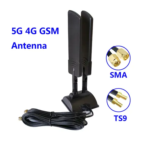 5G 4G GSM Antenna Omni Directional 42dbi Wide Range SMA/TS9 for Sprint T-Mobile,Modem Extender Wireless Router  CPE Pro Cellular