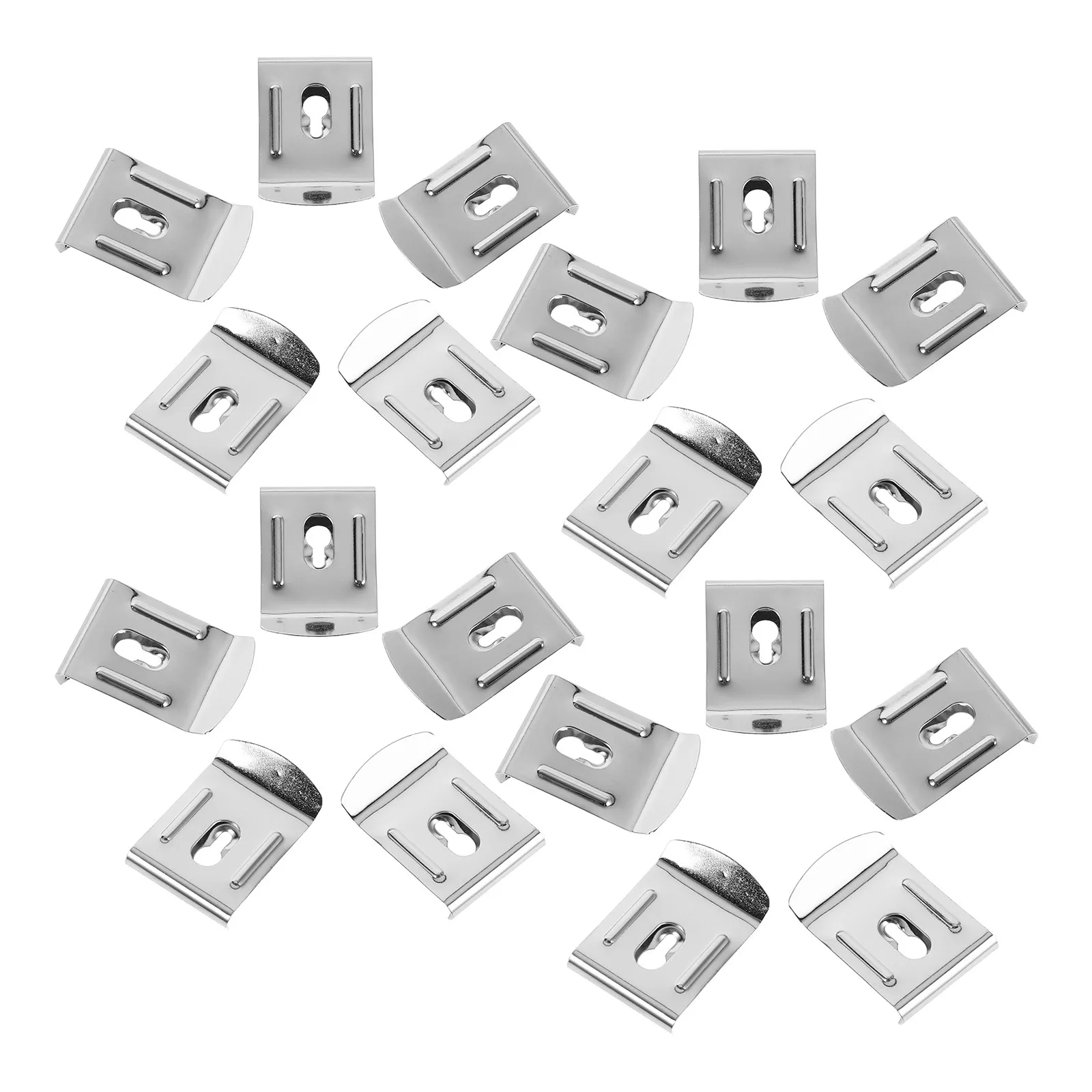 20Pcs Tape Measure Belt Clip Replacement Metal Steel Back Holder Universal Measuring Tape Clip for Workshop Construction Tool