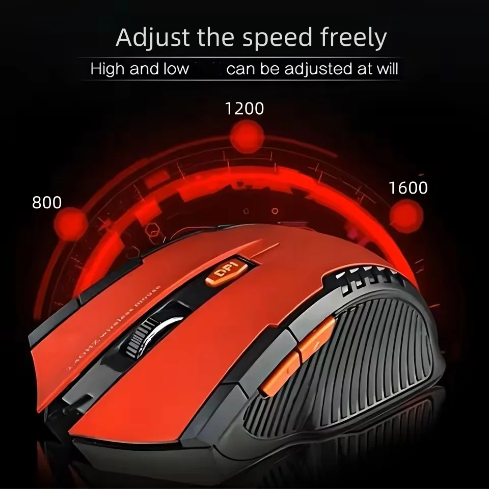 Mouse Nirkabel USB Mouse Komputer 2.4G Mouse Kantor Optik Seluler Portabel Tingkat DPI Dapat Disesuaikan untuk Notebook PC Laptop MacBook