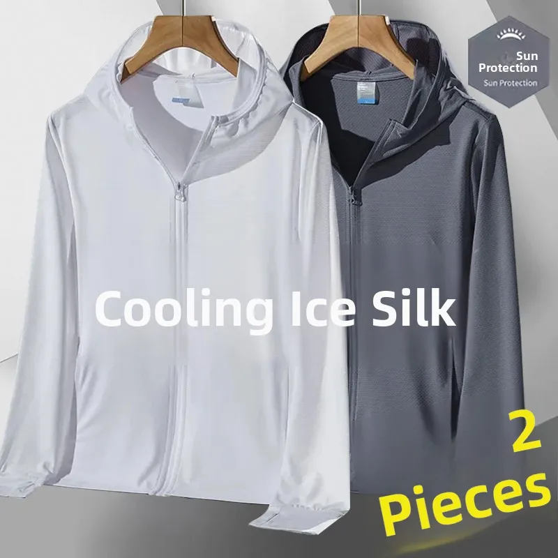 

Ice Silk Ladies Sun Protection Clothing Breathable Lightweight Outdoor Fishing Sunscreen Coat Men's Women's Summer New Style