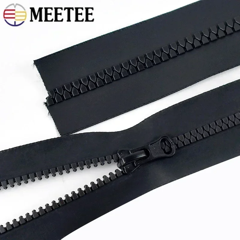 1-5Meters Meetee 5# 8# Waterproof Resin Zippers with Zipper Sliders Tent Jacket Zips Roll Clothing Zip Puller Sewing Accessories