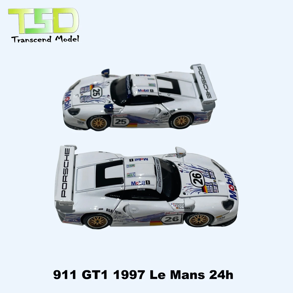 Classic Le Mans 24 Hours Race Car 1:64 TSD 911 GT1 Detachable Parts #25/#26 Livery Diecast Collectible Toy Car In Stock