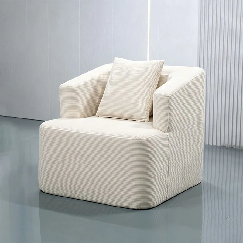 Stylish and compact single sofa chair, modern living room leisure  vacuum foam upholstered leisure