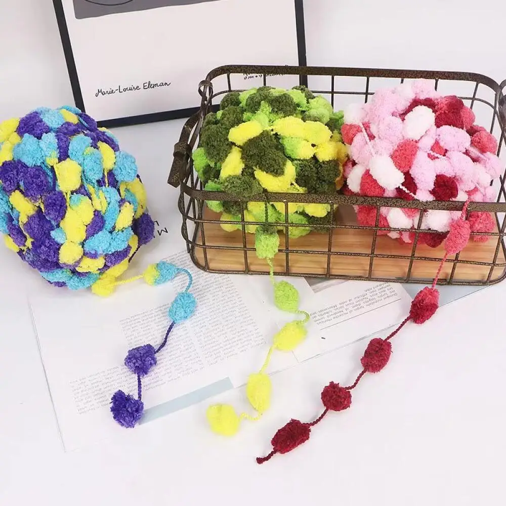 1 roll Rainbow Ball Yarn Colorful polyester Yarn for Knitting Blanket Cushion Line crochet mat Thread