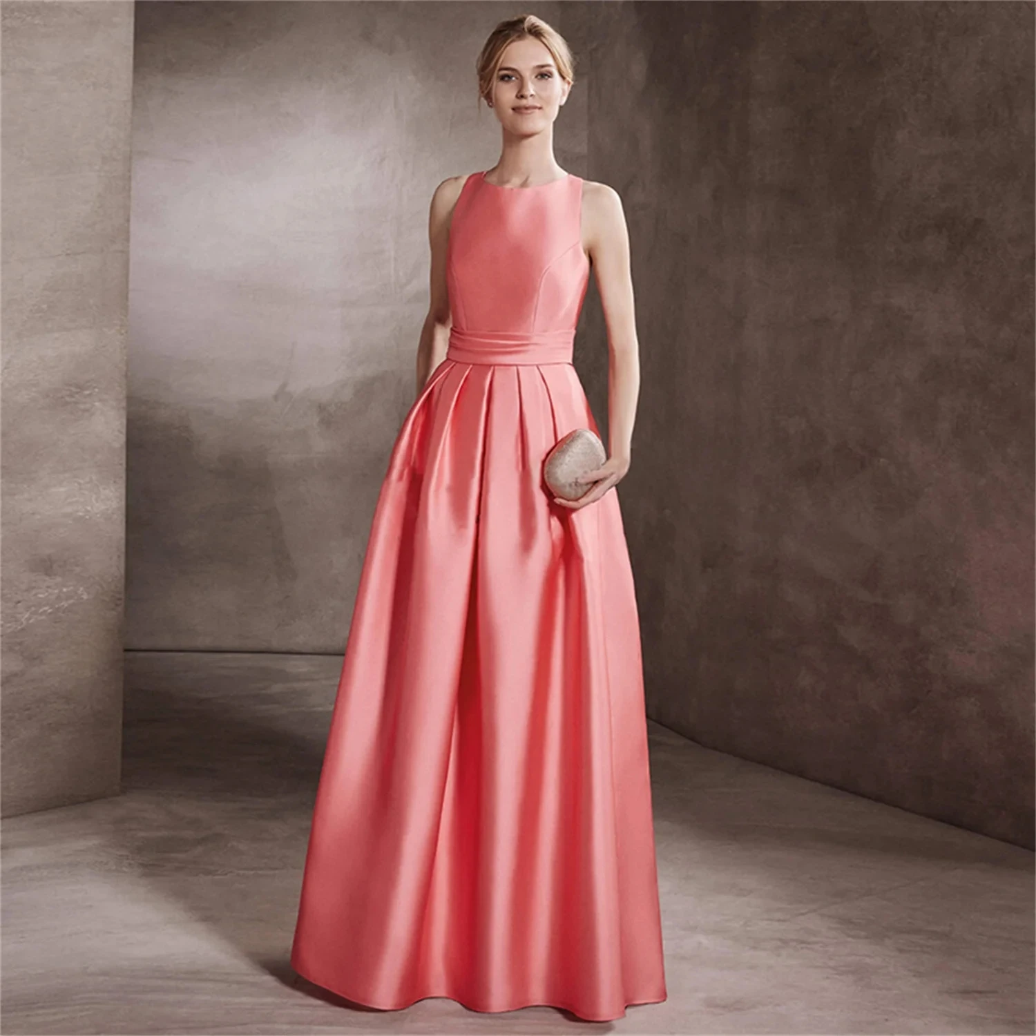 Light Elegant Party Dresses for Women 2024 Pink Gala Dress Formal Occasion Dresses for Special Events Backless CrossCL-678