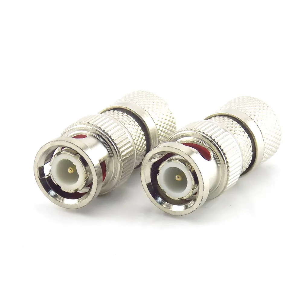 2pcs BNC Connector Male Coax Cabling for CCTV Camera Security System Surveillance System BNC Connector Adapter