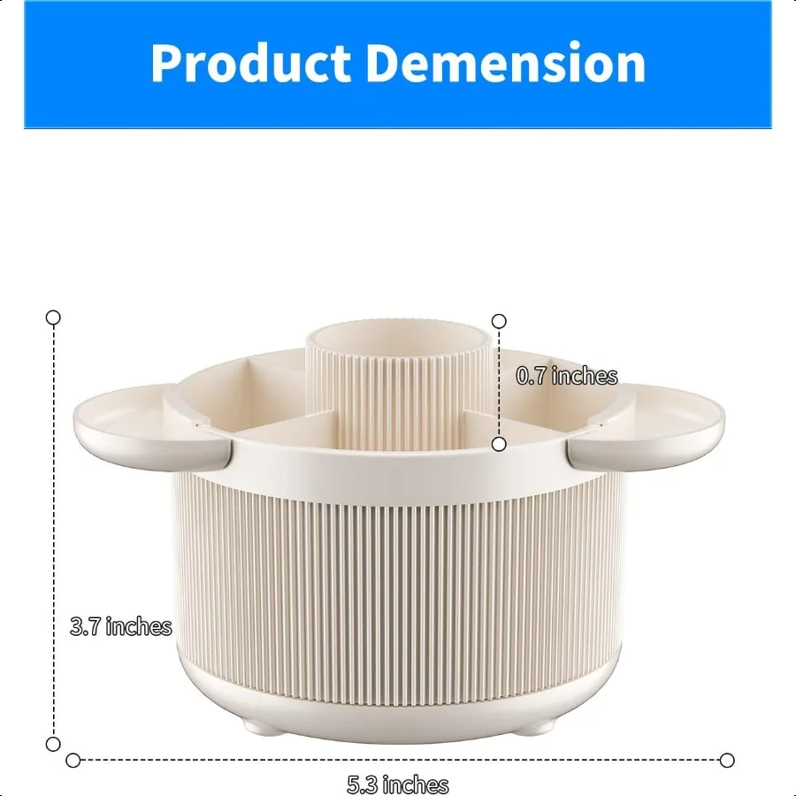 حامل قلم دوار 360 درجة للمكتب 2025 منظم مكتب دوار مطور للقرطاسية قلم رصاص ماركر فرشاة للمكياج مع