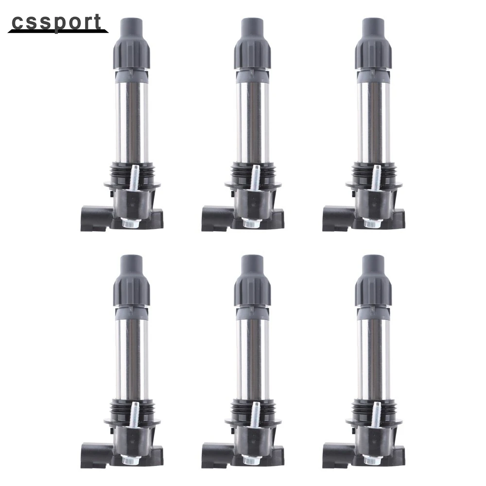 

UF569 12590990 12610626 12618542 3340078J00 6X High Performance OEM Ignition Coil & Spark Plugs for GMC Chevy Cadillac UF569