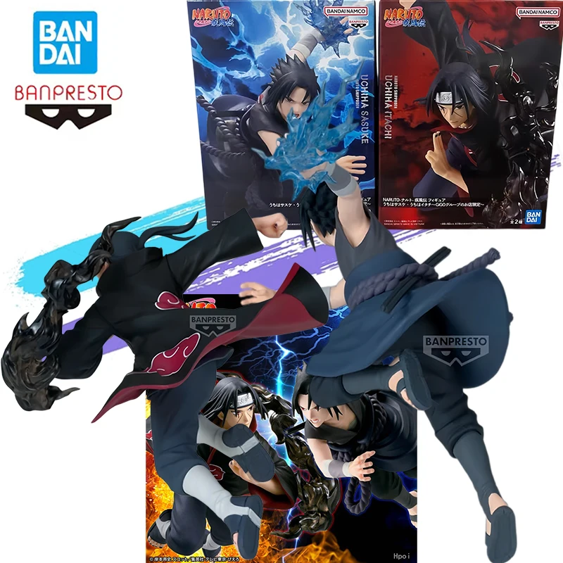 

В наличии: Оригинальные фигурки Bandai Banpresto Наруто Шиппуден — Учиха Итачи и Учиха Саске. Коллекционные аниме-фигурки для мальчиков.