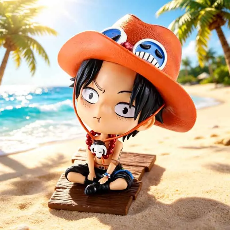 One Piece  Ace figurine, Luffy popular collectible accessories, anime model, tabletop decoration, car-mounted decoration 2026