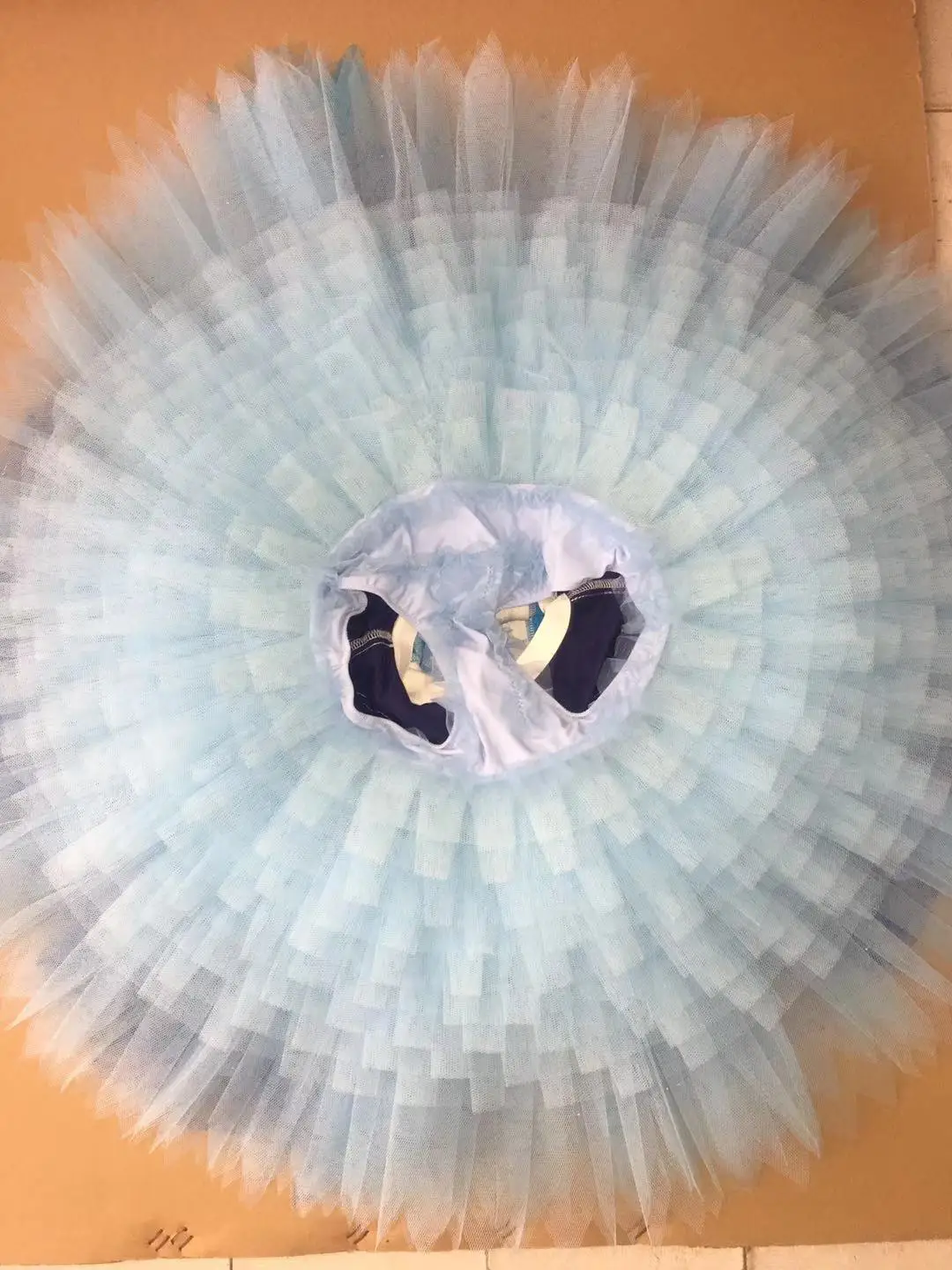 고품질 사용자 정의 크기 12 레이어 어린이 소녀 전문 발레 투투 블루 로브 femme