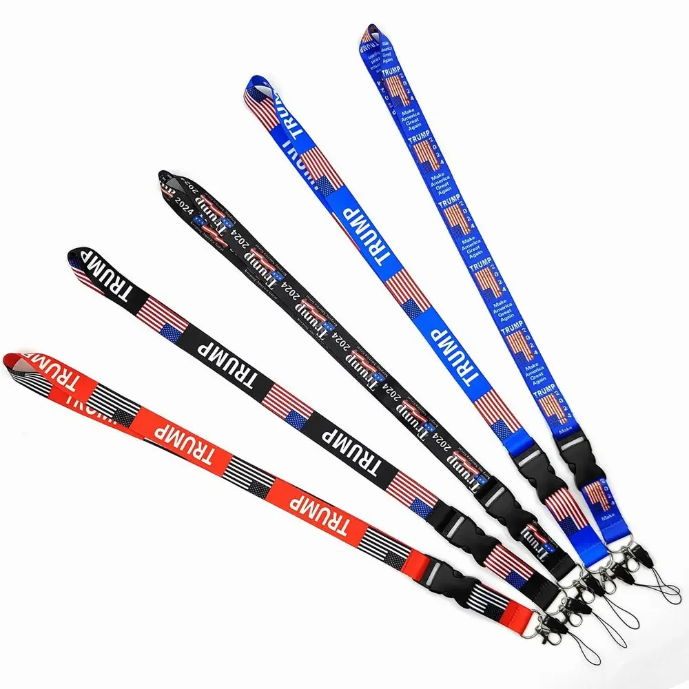 1Pc New Lanyard Strap for Phone American Series Bling Hero Call USB Whistle TRUMP Lanyard Keychains Decoration Accessories